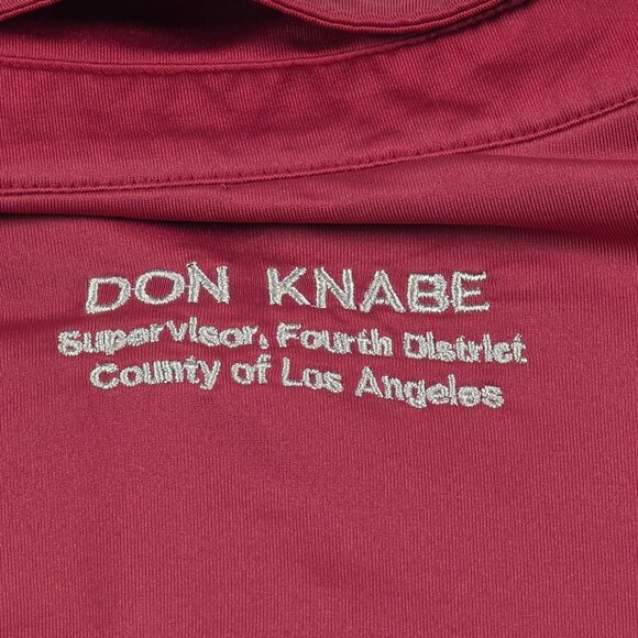 Matte Grey Mens Size Large Red Golf Polo Shirt Knabe Cup Performance Casual - Picture 7 of 11